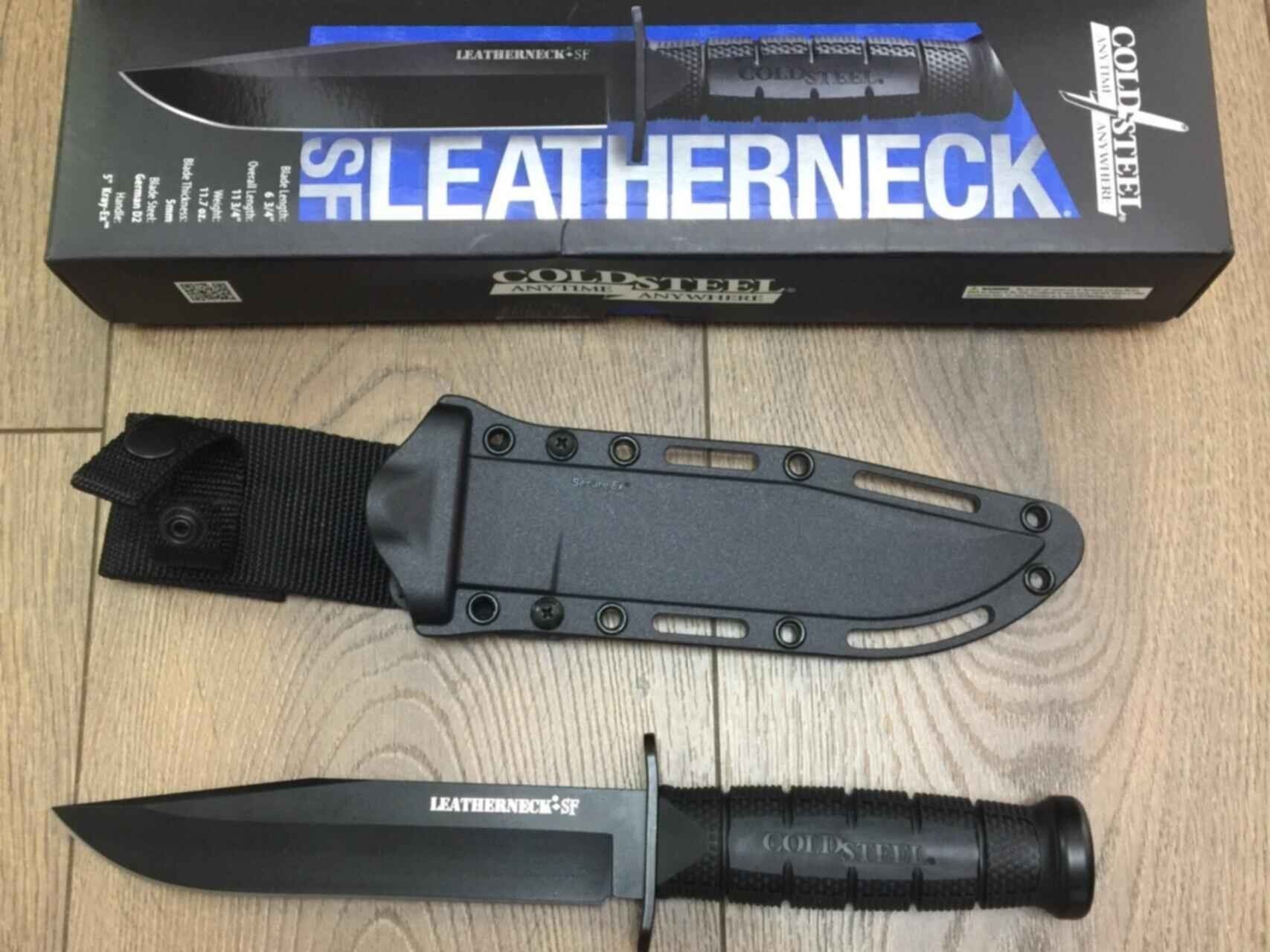 Обзор Cold Steel Leatherneck. Нож с черным клинком для тактического